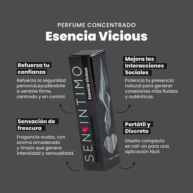 Pheromone Infused Parfum Vicious x 10 Ml Sen Intimo Usa - Imagen 3