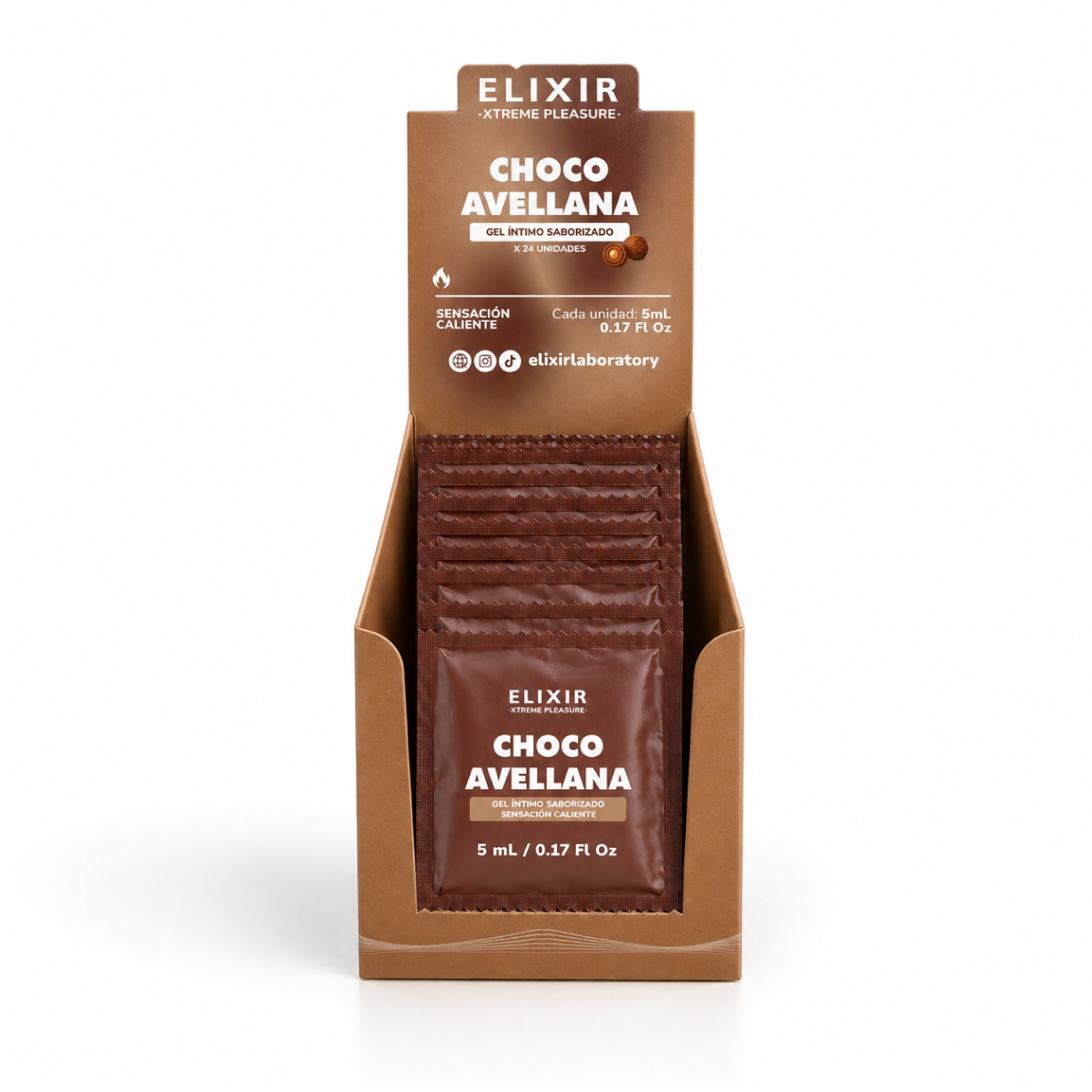 LUBRICANTE CHOCO AVELLANA SACHET X 5 ML ELIXIR